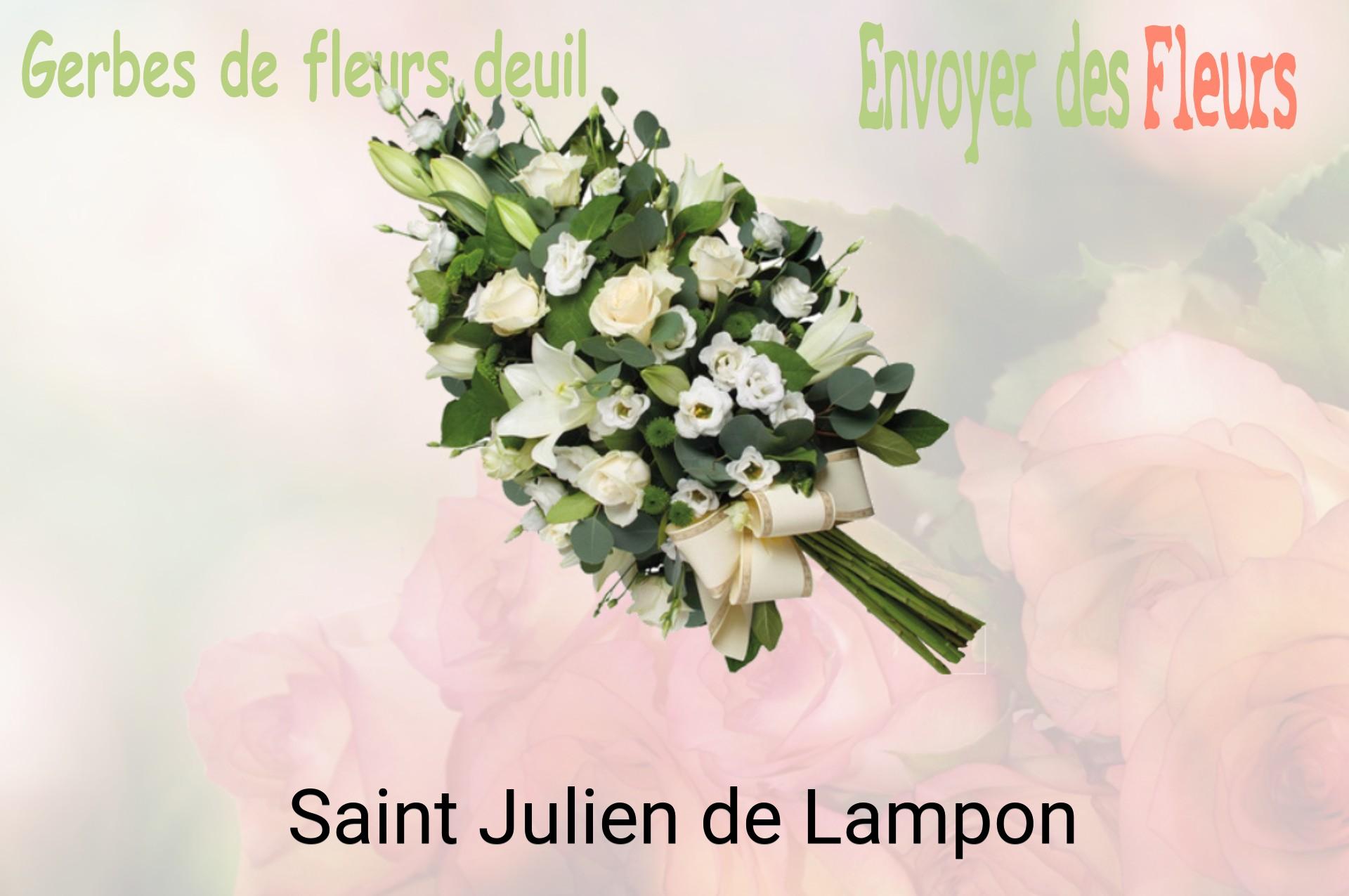 Gerbe de fleurs de deuil livrée à Saint-Julien-de-Lampon